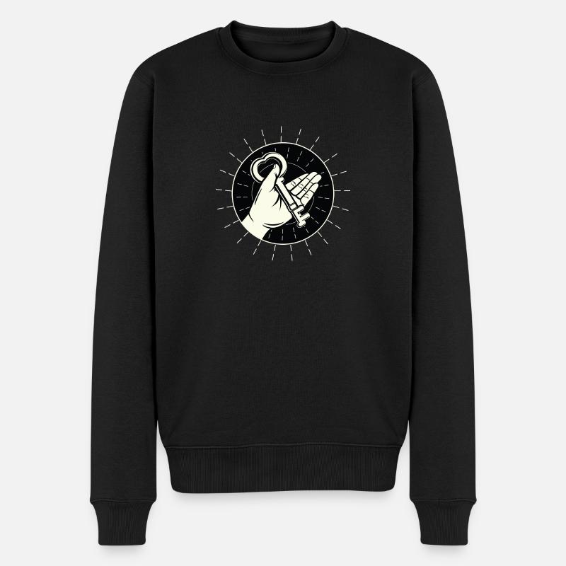 Take The Key Of Life - Männer Premium Bio Pullover - Schwarz