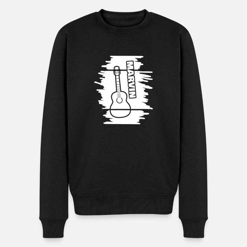 Marvin - Männer Premium Bio Pullover - Schwarz