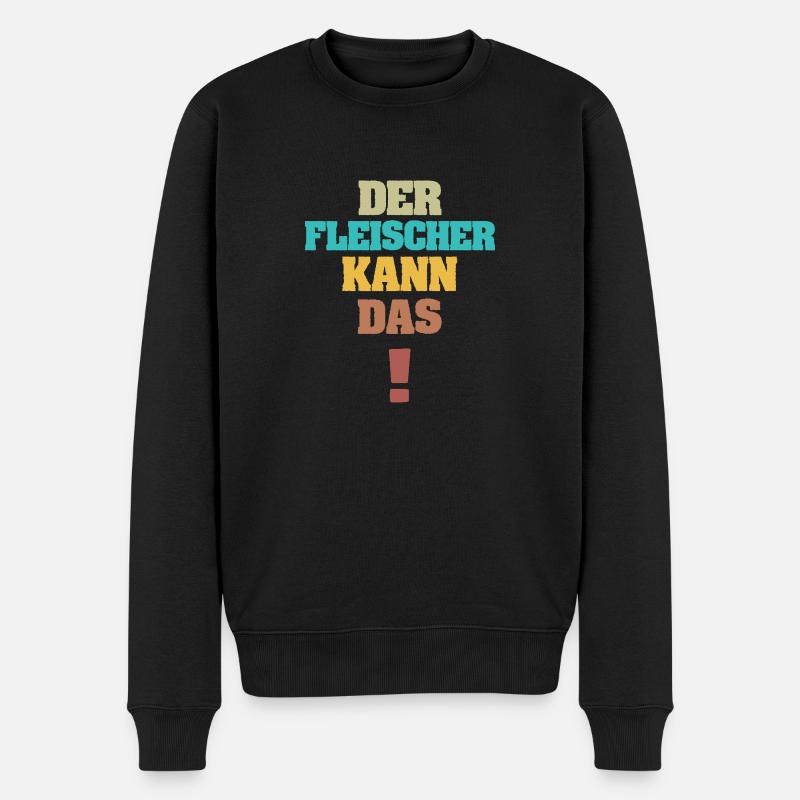 Geschenk für Fleischer - Männer Premium Bio Pullover - Schwarz