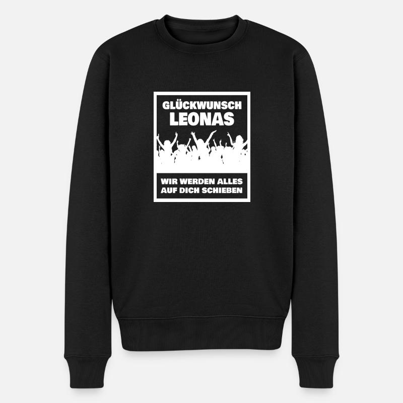 Leonas - Männer Premium Bio Pullover - Schwarz