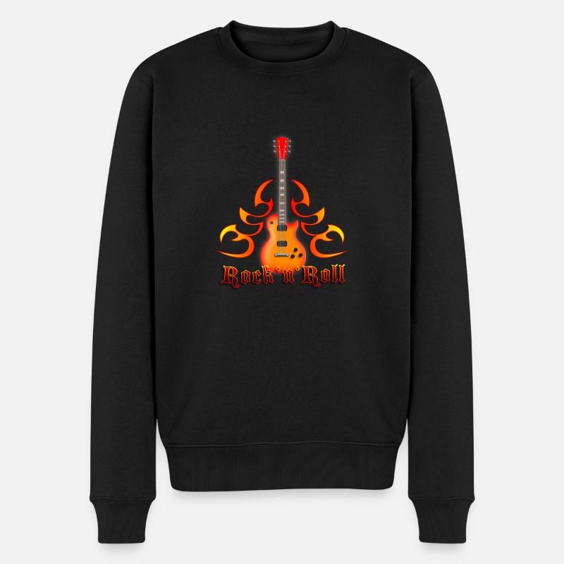 rock_guitar_c_red - Pull Premium bio Homme - noir
