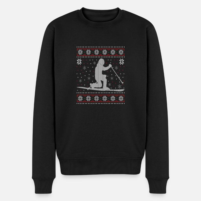 Telemark - Ugly Christmas - Männer Premium Bio Pullover - Schwarz
