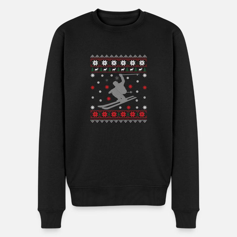 Ski - Noël laid - Pull Premium bio Homme - noir