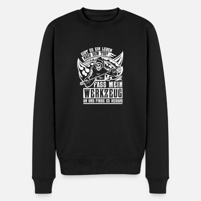 Leben nach Tod Werkzeug - Männer Premium Bio Pullover - Schwarz