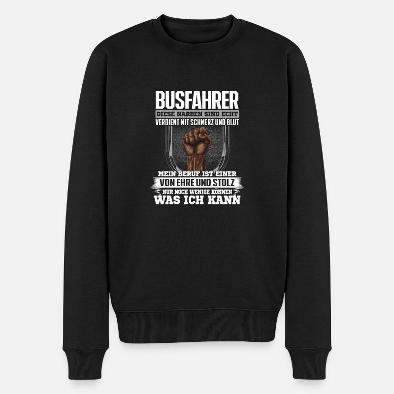 BUSFAHRER - Ehre und Stolz - Männer Premium Bio Pullover - Schwarz