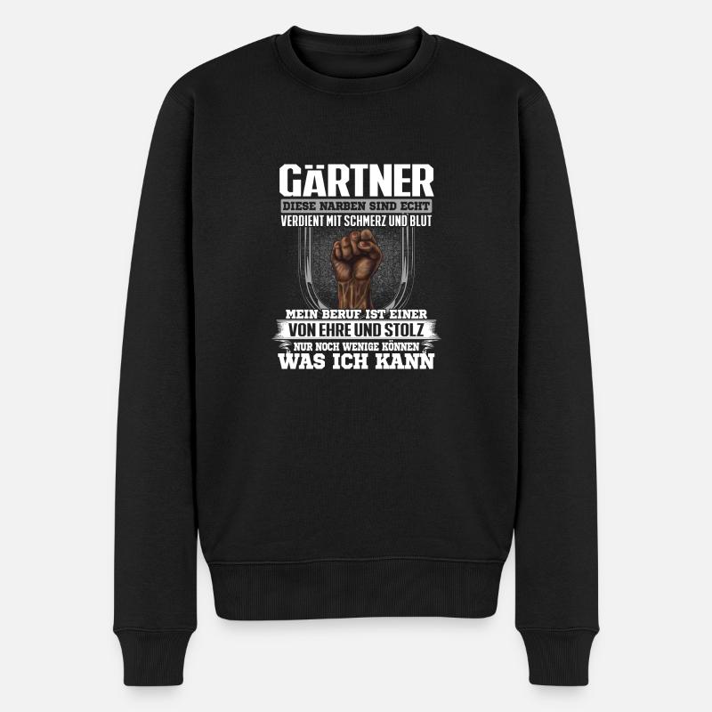 GÄRTNER - Ehre und Stolz - Männer Premium Bio Pullover - Schwarz