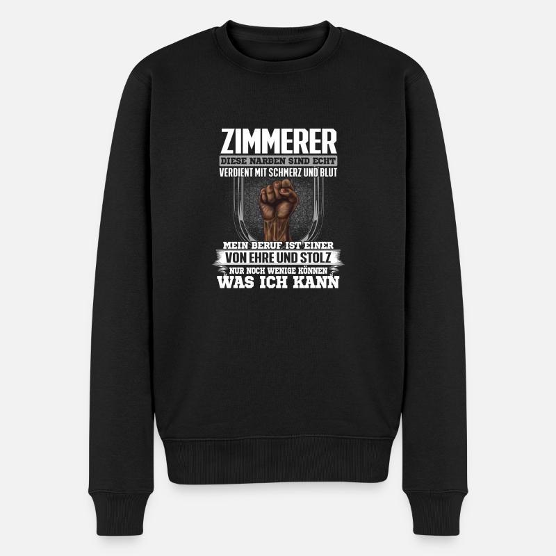ZIMMERER - Ehre und Stolz - Männer Premium Bio Pullover - Schwarz