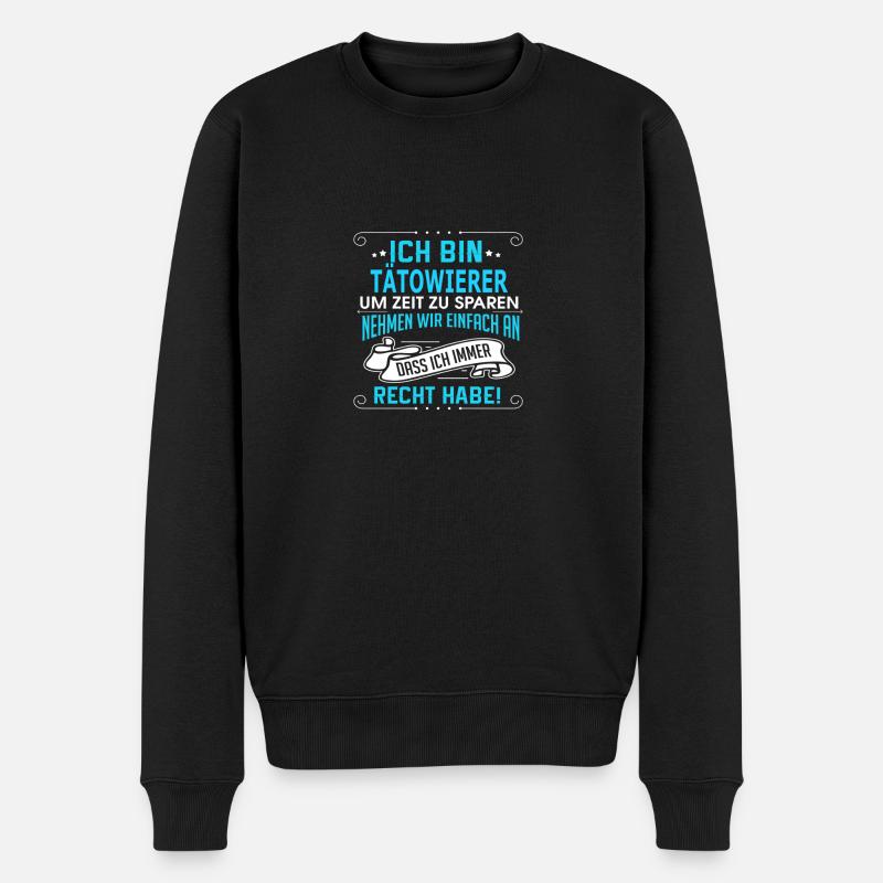 TÄTOWIERER - Männer Premium Bio Pullover - Schwarz