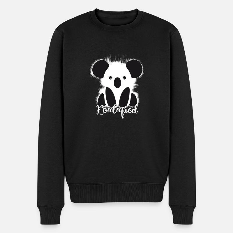koala Bär niedlich Zeichnung Baum Australien funny - Männer Premium Bio Pullover - Schwarz