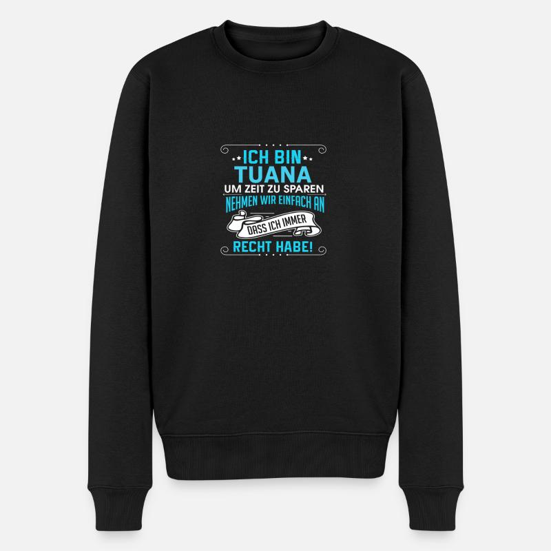 TUANA - Männer Premium Bio Pullover - Schwarz