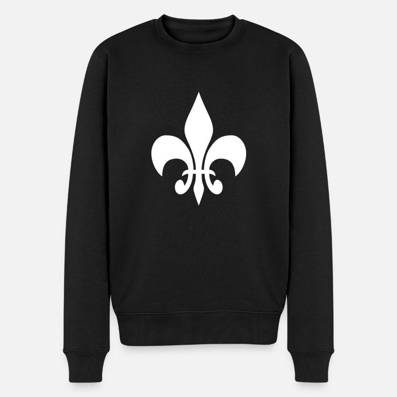 Lilie 2 - Männer Premium Bio Pullover - Schwarz