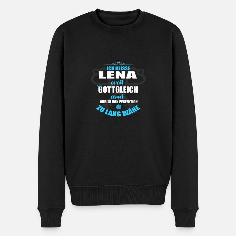 LENA-Geschenk - Männer Premium Bio Pullover - Schwarz