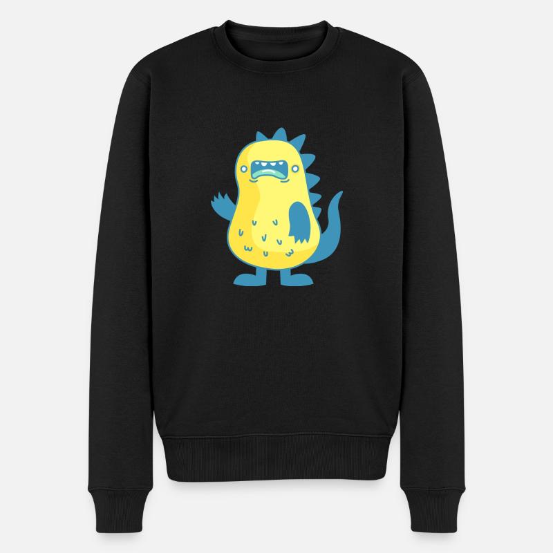 Monster - Männer Premium Bio Pullover - Schwarz