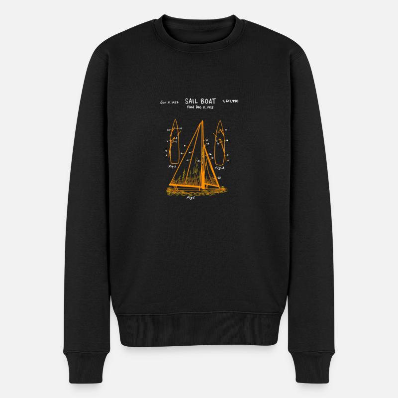 Segelboot, Sail Boat, Segler Geschenk - Männer Premium Bio Pullover - Schwarz
