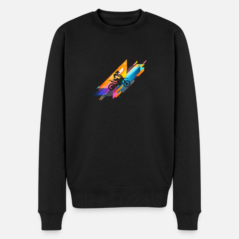 motocross - Pull Premium bio Homme - noir