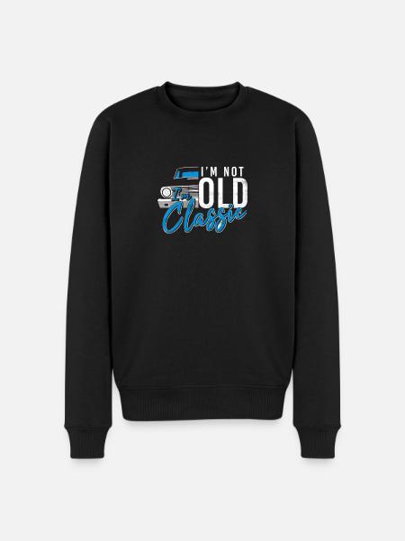 I'm not old-T-shirt-oldtimer-old-car-young - Men's Premium Organic Jumper - black