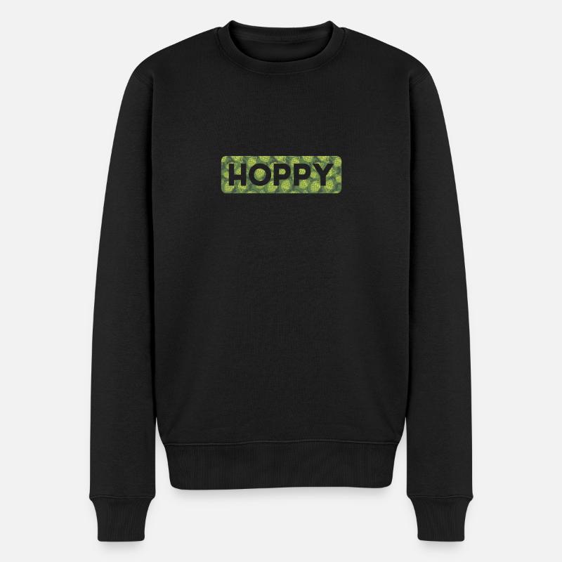Hopfen - Männer Premium Bio Pullover - Schwarz