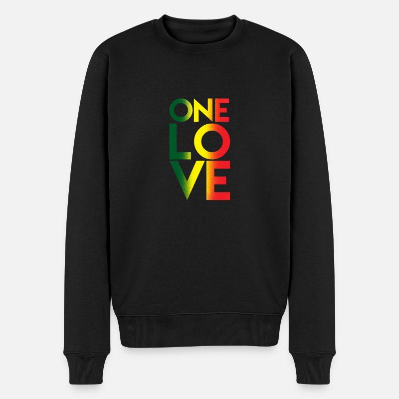 Eine Liebe - Männer Premium Bio Pullover - Schwarz