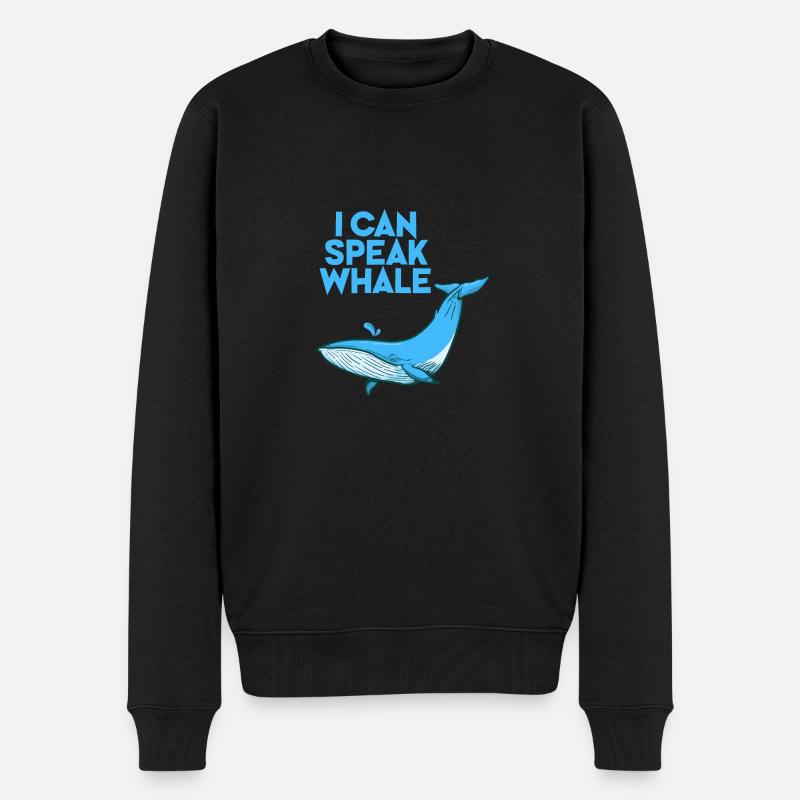 Wal - sprechen - Tier - Meeresbewohner - Geschenk - Männer Premium Bio Pullover - Schwarz