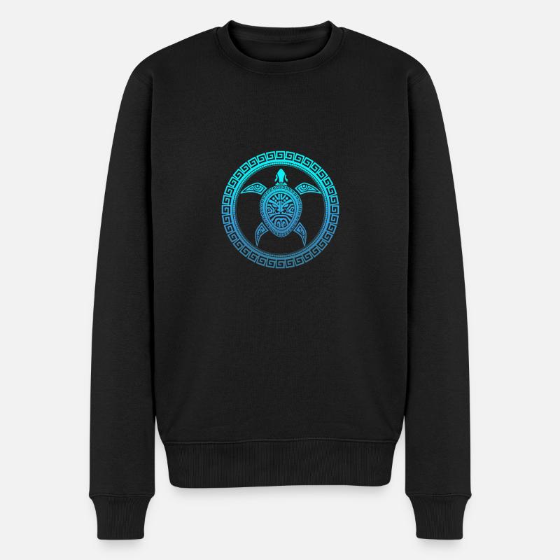 Schildkröte - Männer Premium Bio Pullover - Schwarz