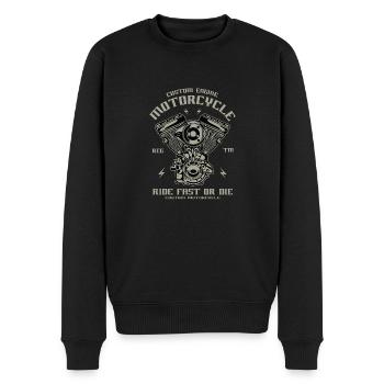 Custom Engine - Pull Premium bio Homme - noir - Devant - Nico (187cm)