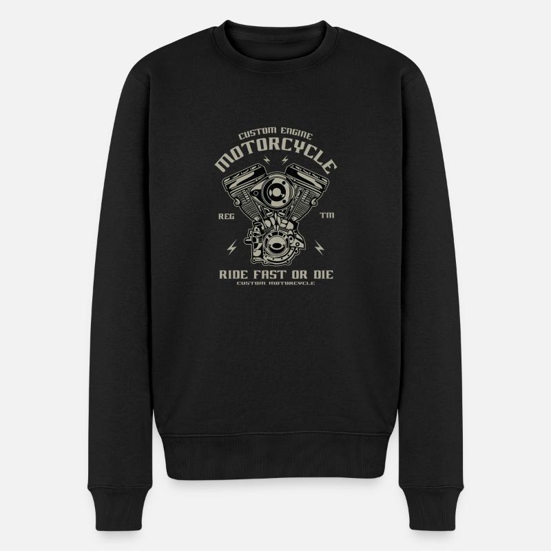 Custom Engine - Männer Premium Bio Pullover - Schwarz