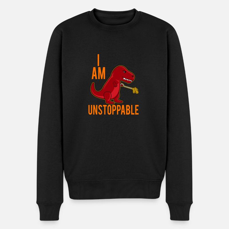 T-Rex Ich bin nicht zu stoppen Lustig - Männer Premium Bio Pullover - Schwarz