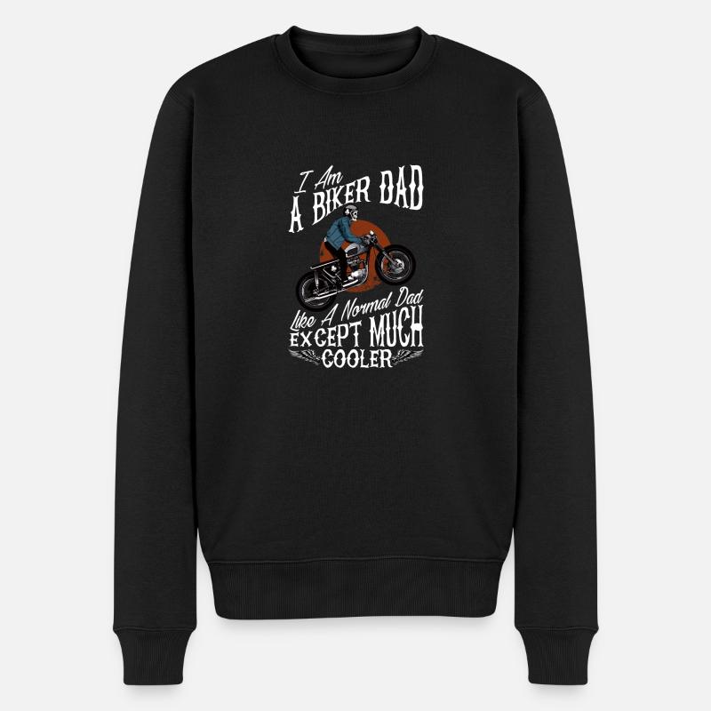 Ich bin ein Radfahrer-Vati-T-Shirt Lustiges cooles Geschenk für Vatis - Männer Premium Bio Pullover - Schwarz