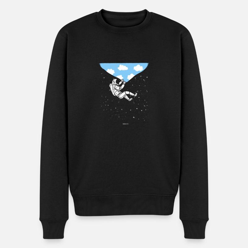 ASTRONAUT clouds gift - Men's Premium Organic Jumper - black
