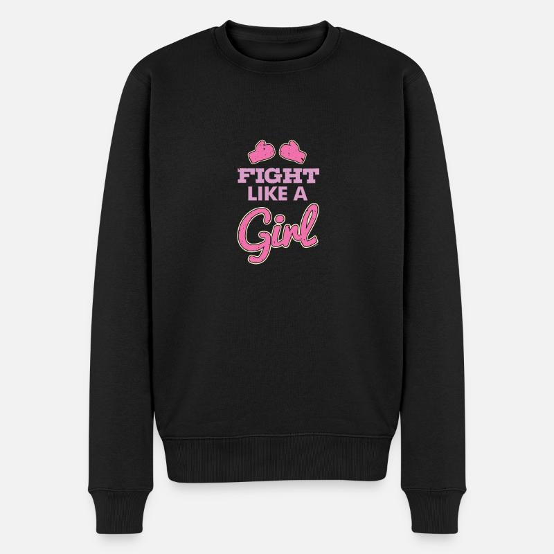 Se battre comme une fille - Pull Premium bio Homme - noir