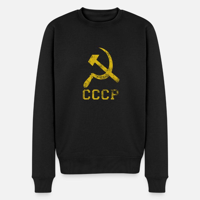 Russland russisch UDSSR Geschenk - Männer Premium Bio Pullover - Schwarz