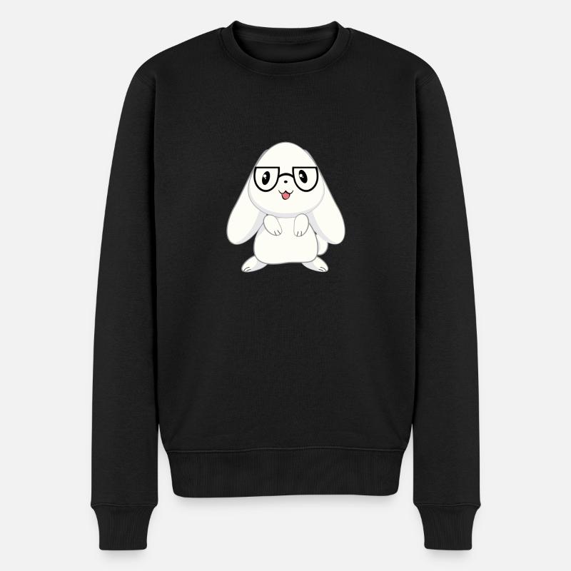 Hasen - Hase - Hasenbesitzer - Niedlich - Geschenk - Männer Premium Bio Pullover - Schwarz