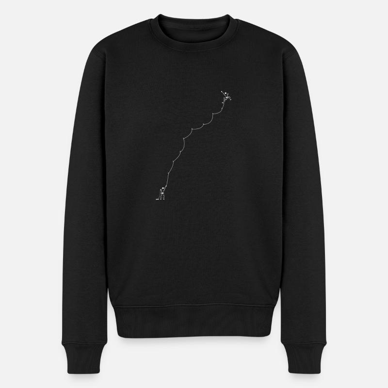 Klettern - Männer Premium Bio Pullover - Schwarz
