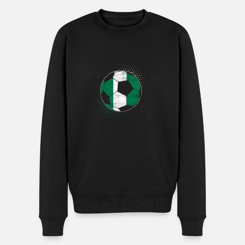 Nigeria - Männer Premium Bio Pullover - Schwarz