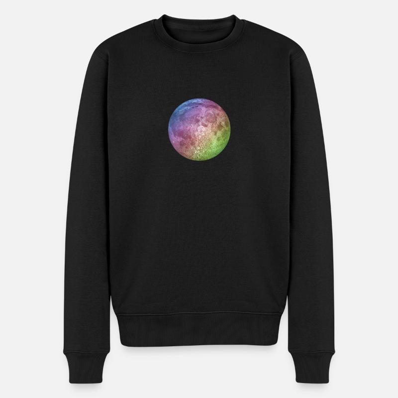 Vollmond - Männer Premium Bio Pullover - Schwarz