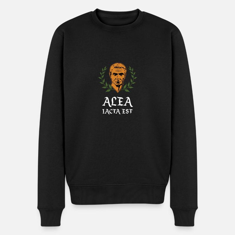 Cesar ALEA IACTA EST - Männer Premium Bio Pullover - Schwarz