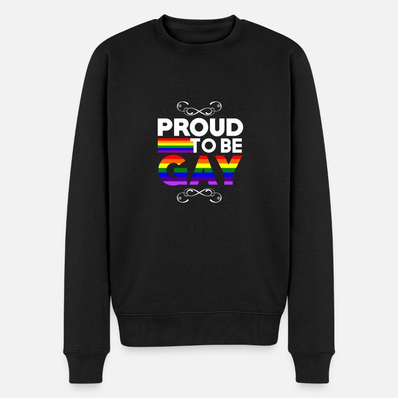 Fier d'être gay - Pull Premium bio Homme - noir