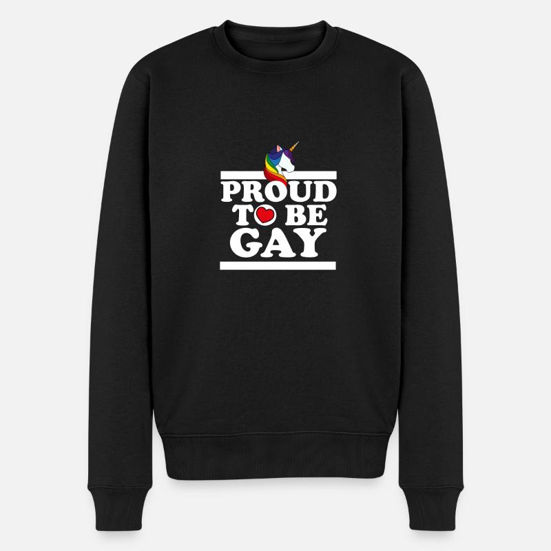 Fier d'être gay - Pull Premium bio Homme - noir