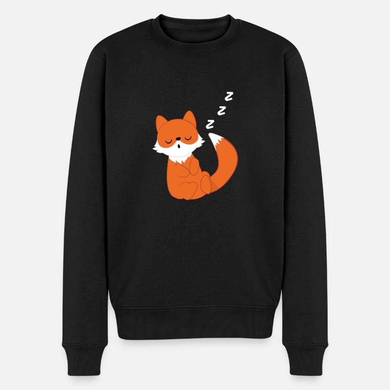 Fox - vixen - Fox lovers - sleeping - Men's Premium Organic Jumper - black