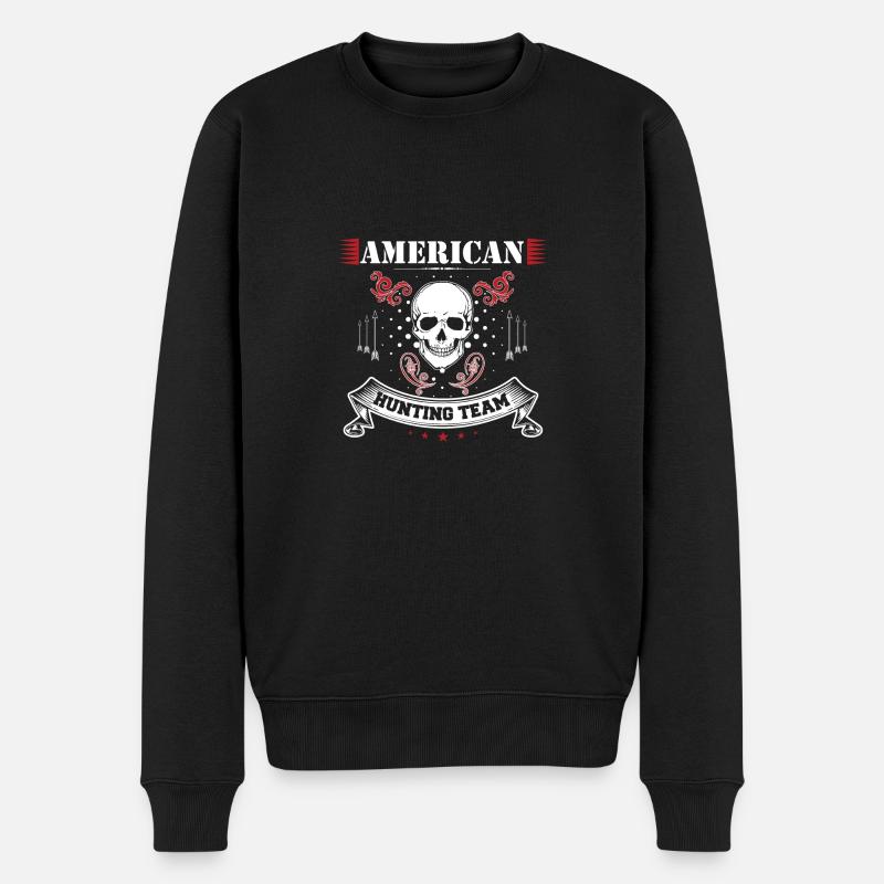 American Hunting Team - Männer Premium Bio Pullover - Schwarz