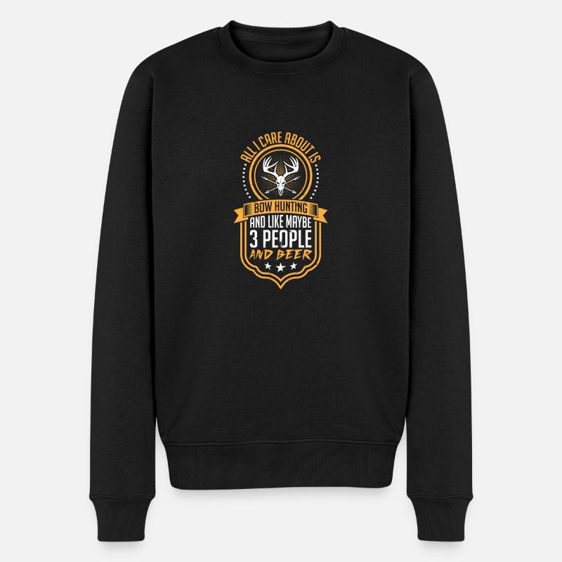 Bow hunting - Männer Premium Bio Pullover - Schwarz