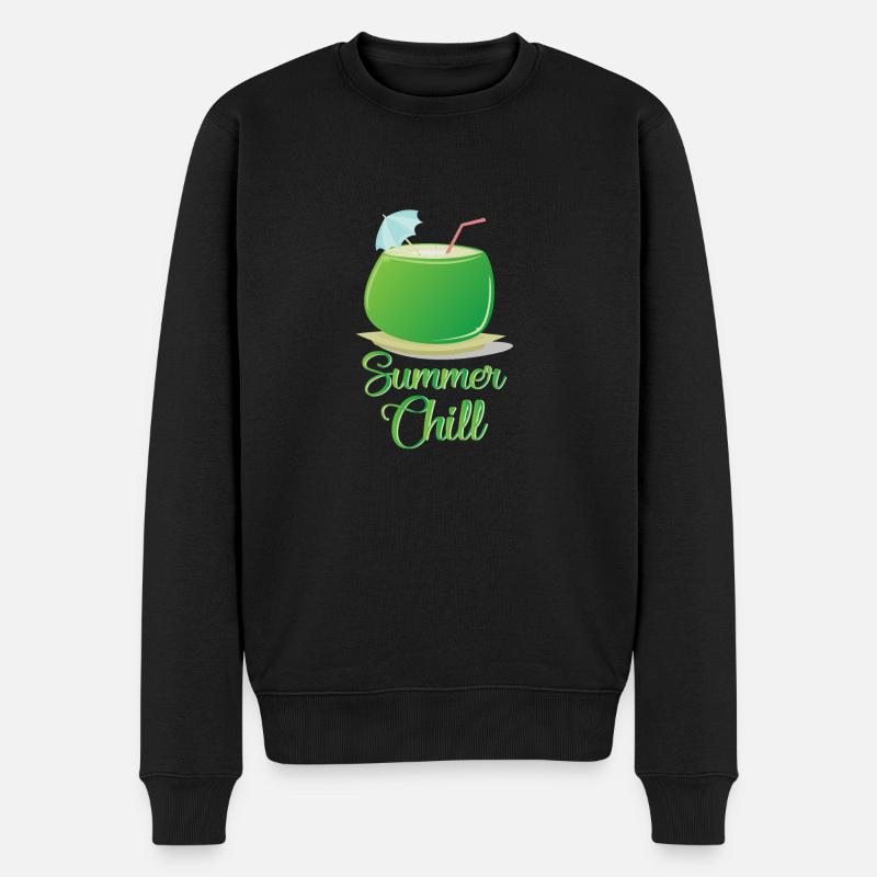 Été, cocktail et détente - Pull Premium bio Homme - noir