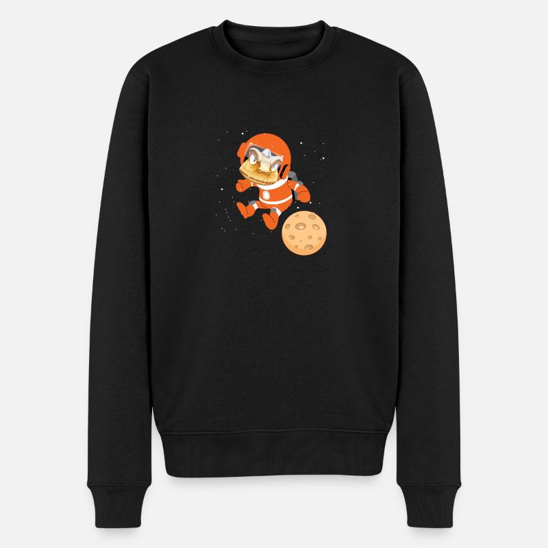 Astronaute de l'espace dinosaure - Pull Premium bio Homme - noir