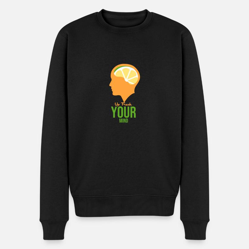 Fresh your mind - Männer Premium Bio Pullover - Schwarz