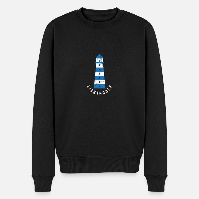 Light house - Leuchtturm - Männer Premium Bio Pullover - Schwarz
