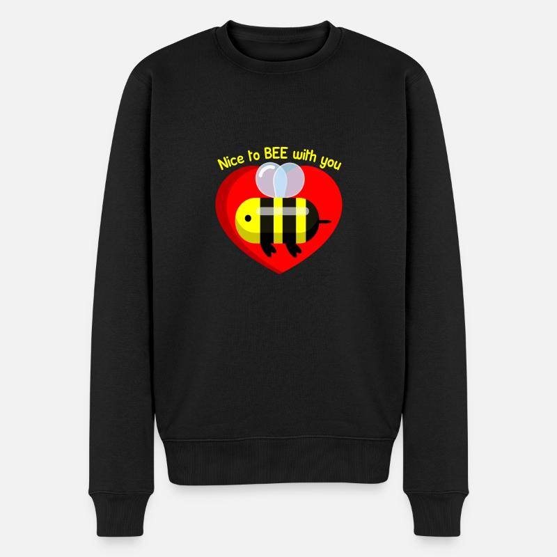 Nice to bee with you - Männer Premium Bio Pullover - Schwarz