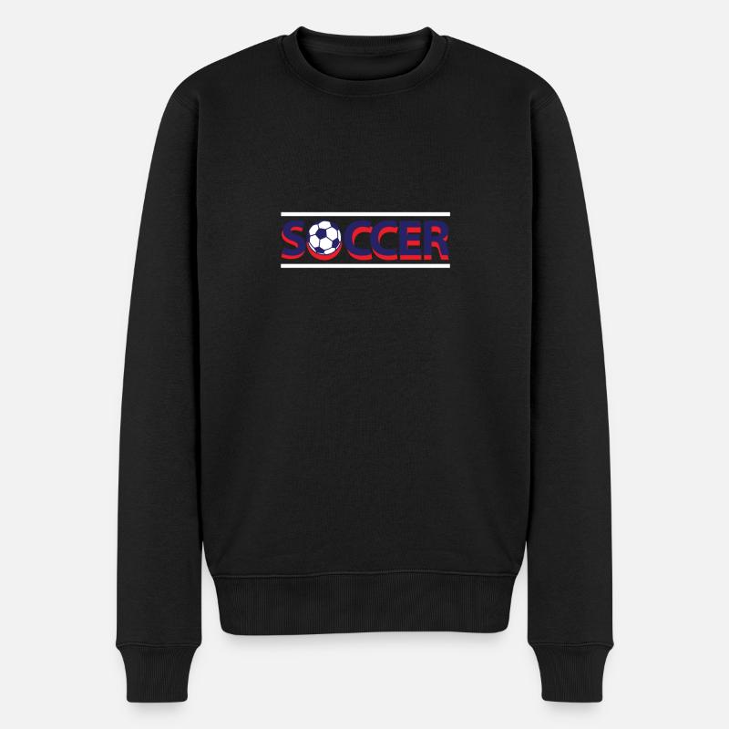 Fußball Soccer - Männer Premium Bio Pullover - Schwarz