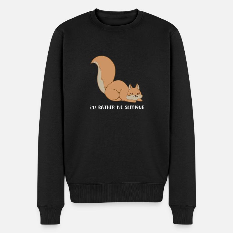 Écureuil - fan d'écureuil - dormir - Pull Premium bio Homme - noir