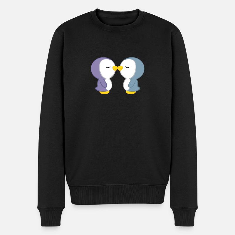 Pinguin - Pinguine - Pinguinmotiv - Pinguinliebe - Männer Premium Bio Pullover - Schwarz