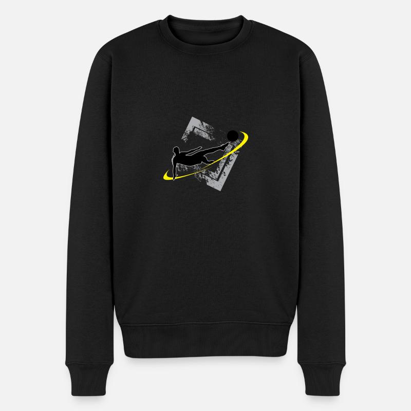 Kick Fußball Sport cooles Geschenk - Männer Premium Bio Pullover - Schwarz
